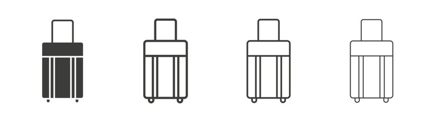 Luggage line icon vector illustration set.