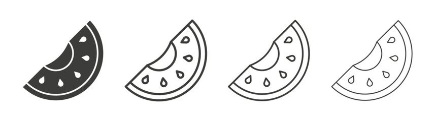 Melon line icon vector illustration set.
