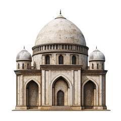 Fototapeta premium Majestic Islamic Mosque Architectural Design Beige Stone Dome Minarets