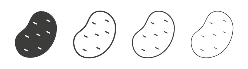 Potato line icon vector illustration set.