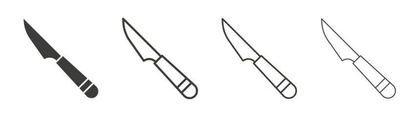 Scalpel path line icon vector illustration set.