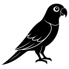 Fototapeta premium parrot silhouette vector icon white background