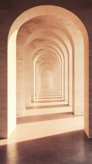 Elegant arches casting dramatic shadows
