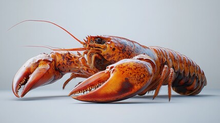 Large Cooked Lobster Close Up Studio Shot Detailed Crustacean Image Seafood Photography
