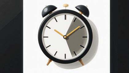 Alarm clock vector illustration for time management websites, productivity blogs and schedule planning
