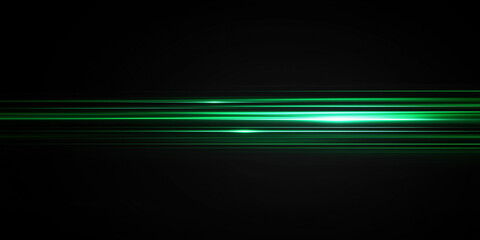 green gradient speed light motion blur effect on black background,green speed line for design banner poster wallpaper