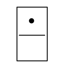 White pieces with black dots
