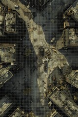 Post Apocalyptic Battlemap Streets with Post e175662a-6914-475c-9f1b-b2bae0674529 – Strategic Terrain for RPG Games