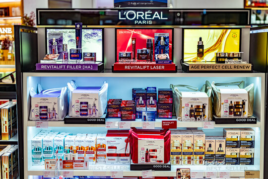 L'Oreal products showcased at Dubai International Airport store