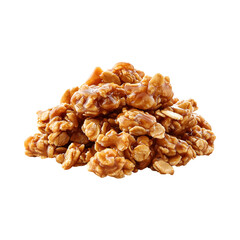Granola Caramel Clusters Isola Isolated on Transparent Background