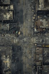Post Apocalyptic Battlemap Streets with RPG Settings for Tabletop Games