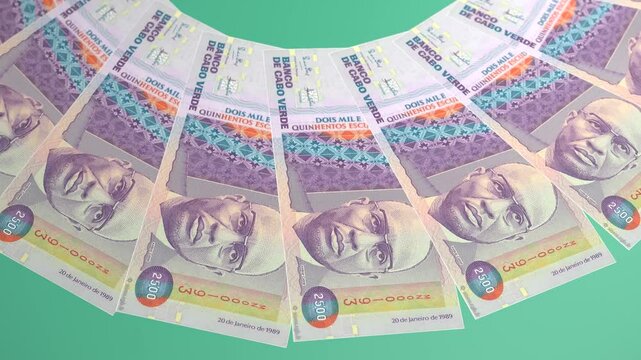 Extravagant Looping Design 2500 Escudo Curency of Cape Verde