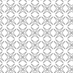 Abstract geometric pattern with crosses, stripes, lines. Seamless vector background. White and black ornament. Modern reticulated graphic design.