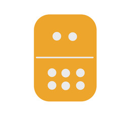 Colourful domino element illustration
