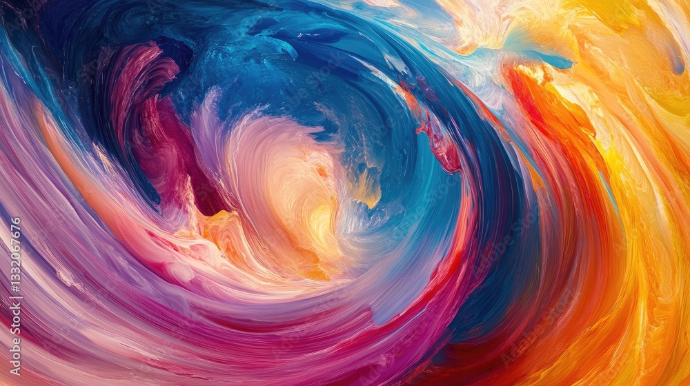 Aufkleber vibrant abstract swirls of color capturing energy and motion in artistic expression
