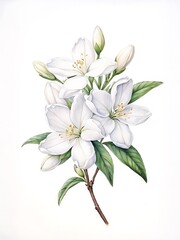 Fototapeta premium Delicate White Blossoms on a Branch