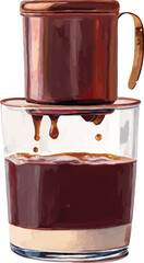 Watercolor French Toast with Butter Isolated on White Background