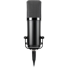 Professional Microphone with Cable Isolated on White Background