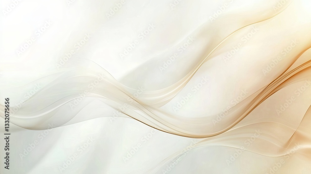 Poster elegant creamy beige abstract background soft waves subtle texture digital art design modern minimal