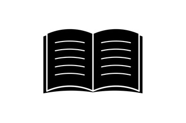 本のアイコン　黒