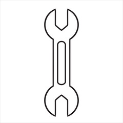 box wrench hand drawn for hand tool theme design elements