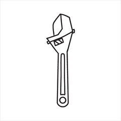 wrench hand drawn for labor day theme design elements