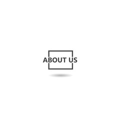 About us web site icon with shadow
