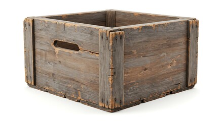 Rustic Weathered Wooden Crate Vintage Container Box Storage old aged grey home chic brown retro     