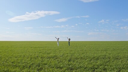 Joyful Moments in Nature Embracing and Celebrating Freedom, Togetherness, and Connection