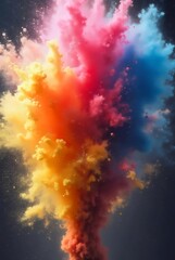 Chromatic Cascade: An Explosive Dance of Color and Light