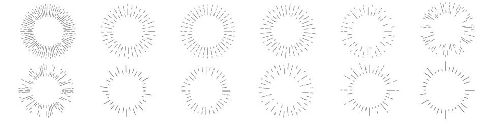 Fototapeta premium sunburst icon. sun rays icon