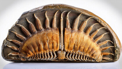 Extinct Trilobite Fossil: Detailed Specimen Embedded in Rock - Paleontology, Ancient Life, and Natural History