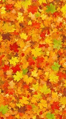 Autumn Leaves Covering Forest Floor