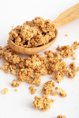Granola, Muesli Breakfast, Crunchy Cereal Breakfast, Oatmeal Muesli with Seeds and Grains, Healthy Diet
