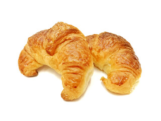 Croissant isolated on white background.