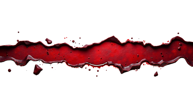 Stylized Bloody Textures Collection Isolated on Transparent Background for Horror and Graphic Design Use