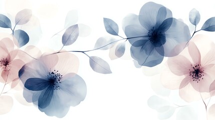 Seamless summer floral pattern in watercolor, watercolor seamless pattern with beautiful summer florals. Elegant watercolor floral design with soft colors.