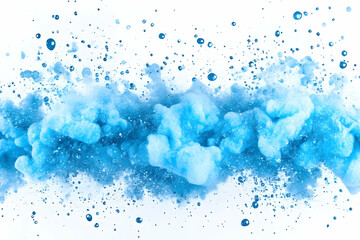 Abstract blue ink swirls on white background.  Possible use Stock photo for design or educational material