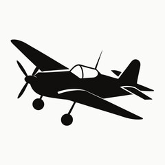 Vintage red biplane airplane isolated on white background, retro aviation illustration with propeller and wings, flying transport vector design