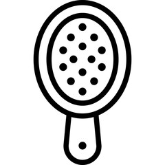 hairbrush line icon