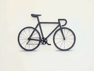 Fototapeta premium Minimalist Bicycle Art: A Sleek, Modern Design on Clean Background
