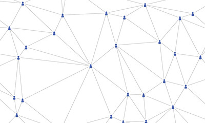 Fototapeta premium The sleek polygonal vector background showcases a simple marketing approach, visually representing people’s connections through digital networking, innovation.