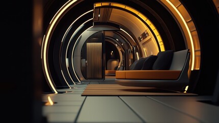 A Cozy Couch Resting in an Abandoned Tunnel Surrounded by Urban Decay