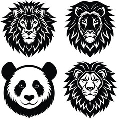 lion head vector