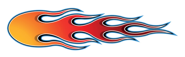 Speed flame sports car decal vinyl sticker. Racing car tribal fire flames vector art graphic. Side vehicle decoration for car, auto, truck, boat, suv, motorcycle.