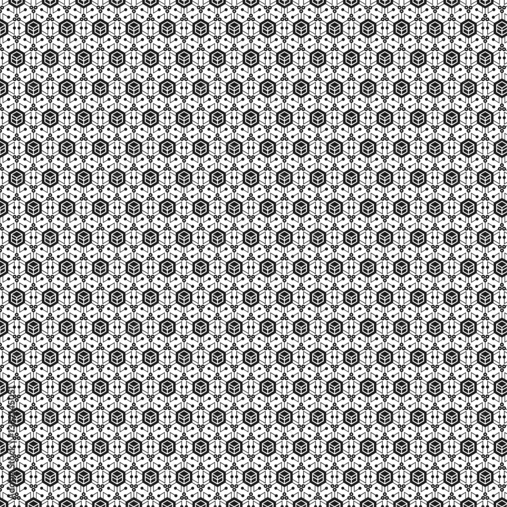 Poster cyber grids patterns design