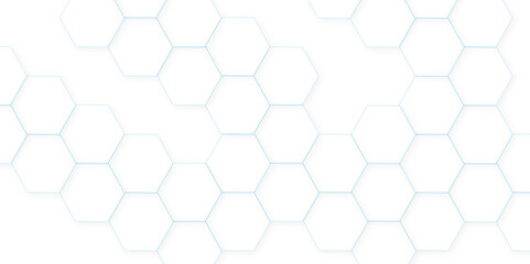 Abstract Vector seamless 3d  creative white hexagons backdrop background. geometric white grid emboss hexagonal background, technology mesh cell seamless pattern.