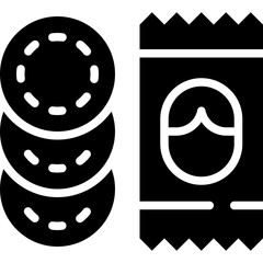 cotton pad solid icon © supanut