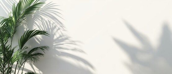 A mockup of the interior wall of a wooden TV cabinet is displayed in a living room setting, complete with a small tropical plant and empty space at the center to highlight the product