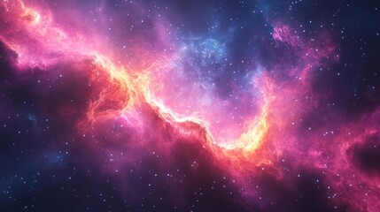 Fototapeta premium A vibrant galaxy with swirling colors and stars